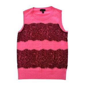 J. Crew Bright Pink Knit Sleeveless Top